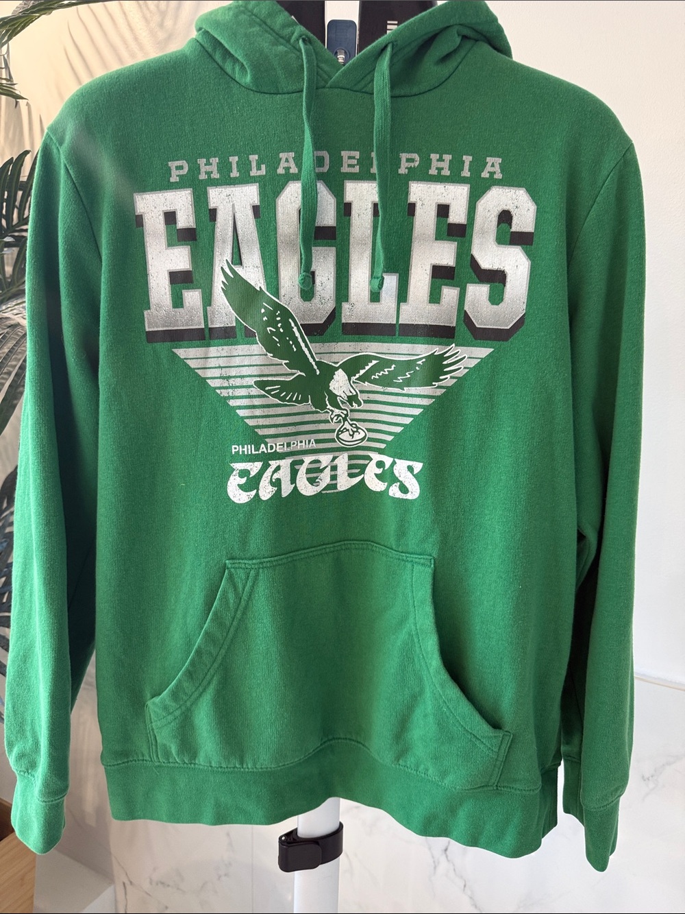 Fanatics Philadelphia Eagles Kelly Green Retro Graphic Hoodie Men's Small EUC